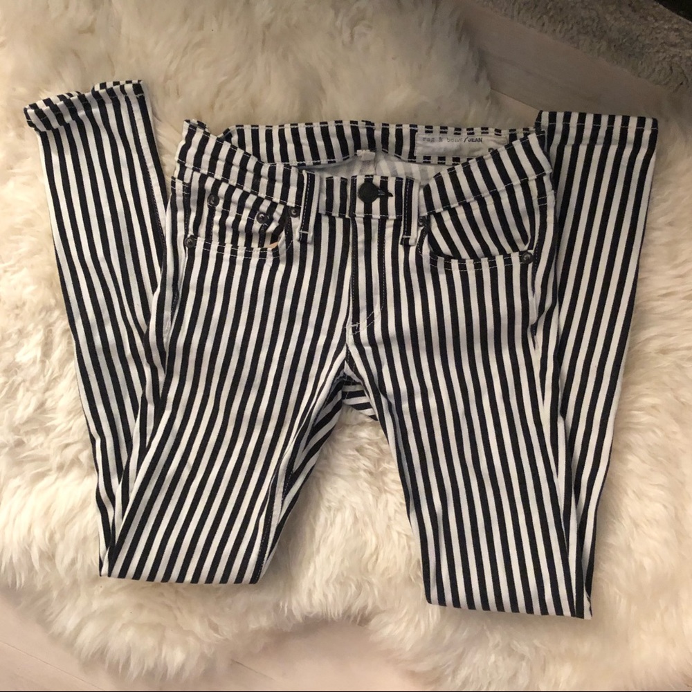 Rag&bone Jean skinny stripe Jean-24, excellent!